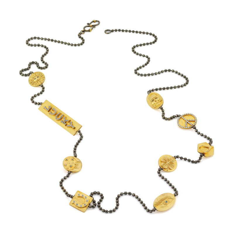 Lucky Story Chain Charm Amulet Pendant necklace