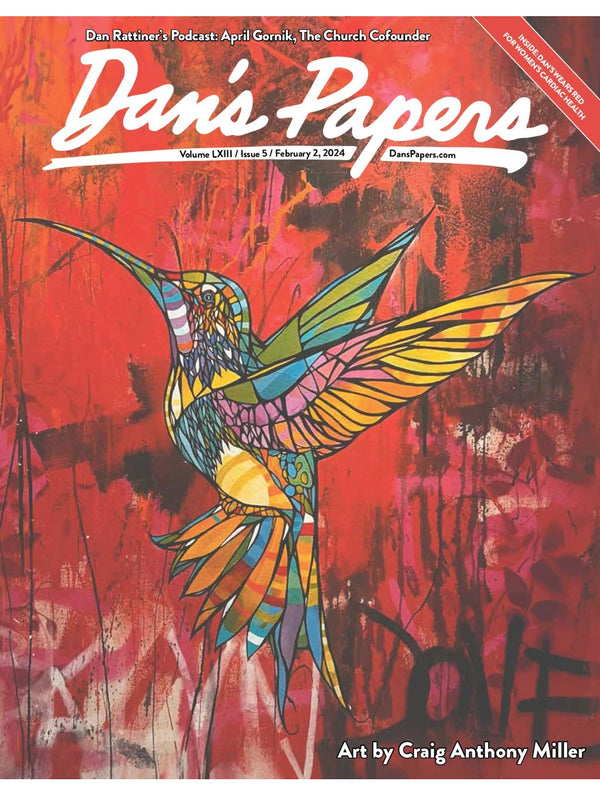 Stella Flame Gallery Featured Artist on the Cover of Dan's Papers