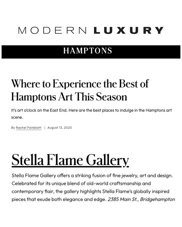 Stella Flame Gallery Featured in Modern Luxury August 2025