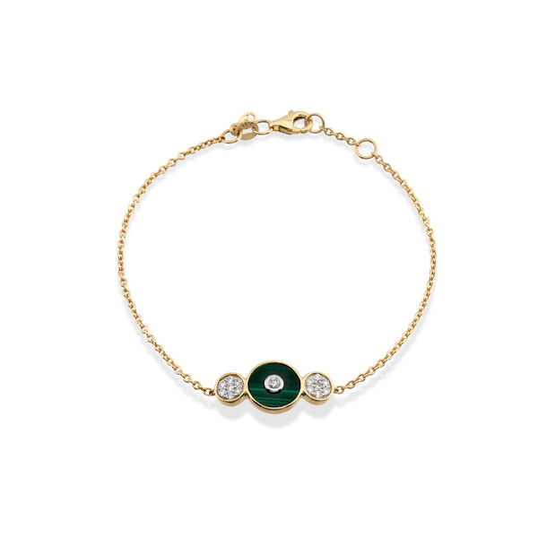 RITA Deep Space Diamond Malachite BraceletBraceletsStella Flame Gallery