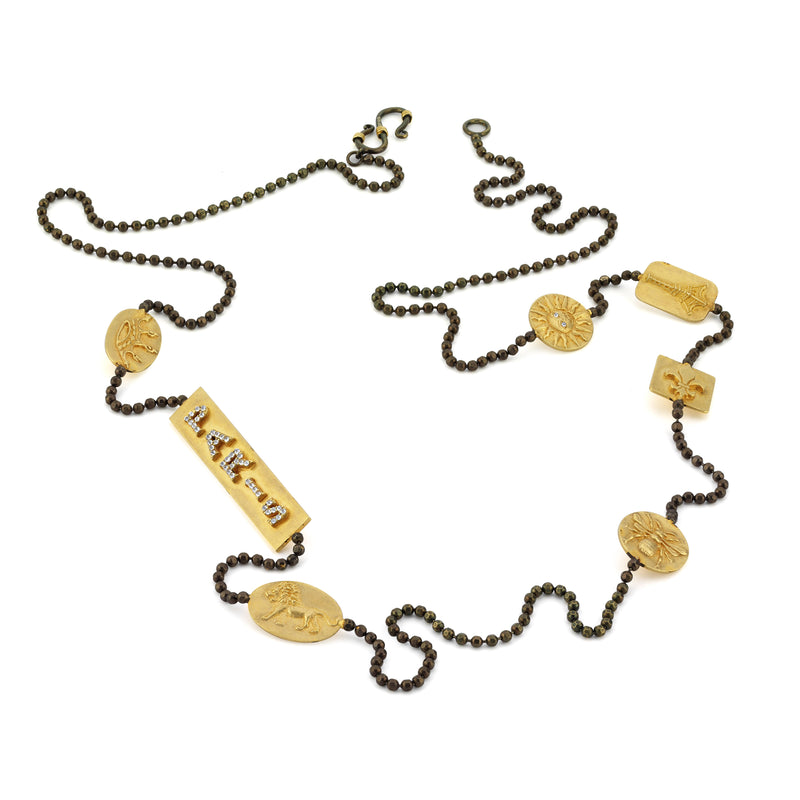PARIS Story Chain Charm Necklace