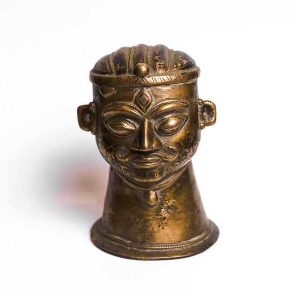 ANTIQUE BRONZE SHIVA HEAD 3