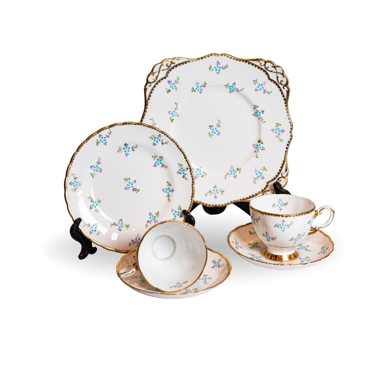 Antique English Dessert Set For Four