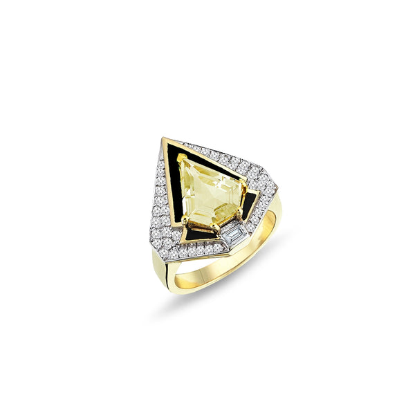 Melis Goral Yellow Topaz And Diamond RingStella Flame Gallery