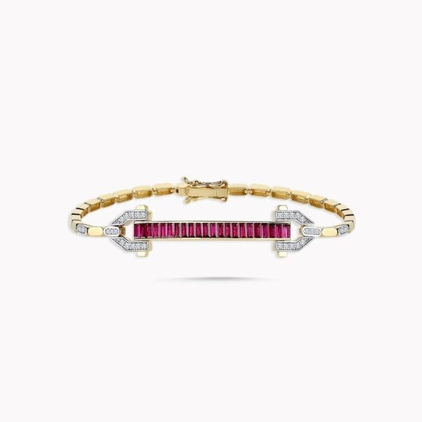 Melis Goral Ruby And Diamond Bracelet