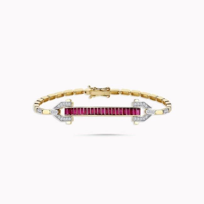 Melis Goral Ruby And Diamond Bracelet