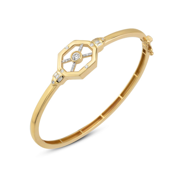 RITA Octagon Diamond BangleBraceletsStella Flame Gallery