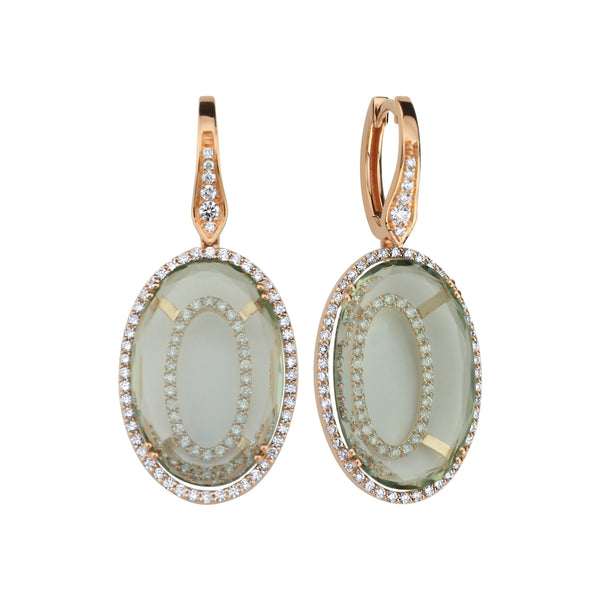 Sarven G Green Topaz Earrings