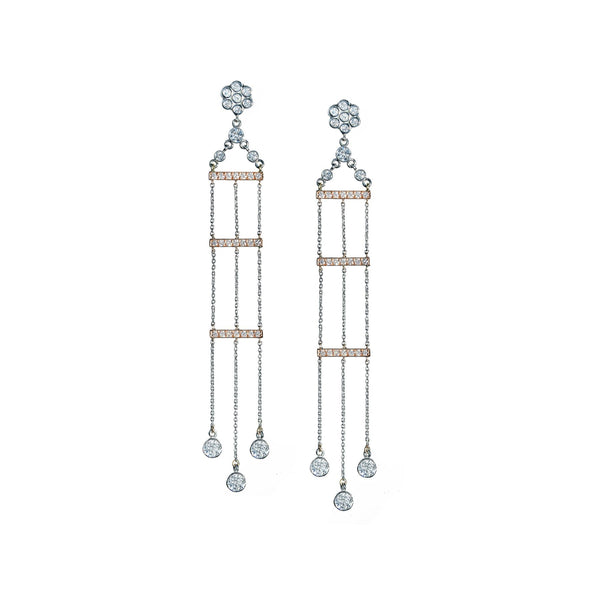 Wendy Brandes Platinum Chandelier Earrings