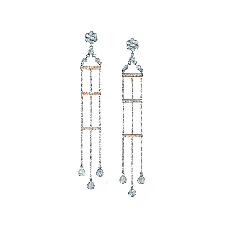 Wendy Brandes Platinum Chandelier Earrings