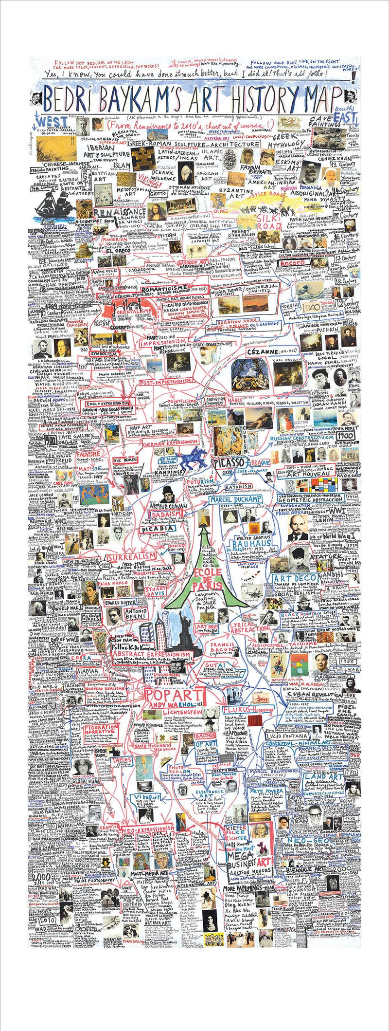 BEDRI BAYKAM "ART HISTORY MAP"
