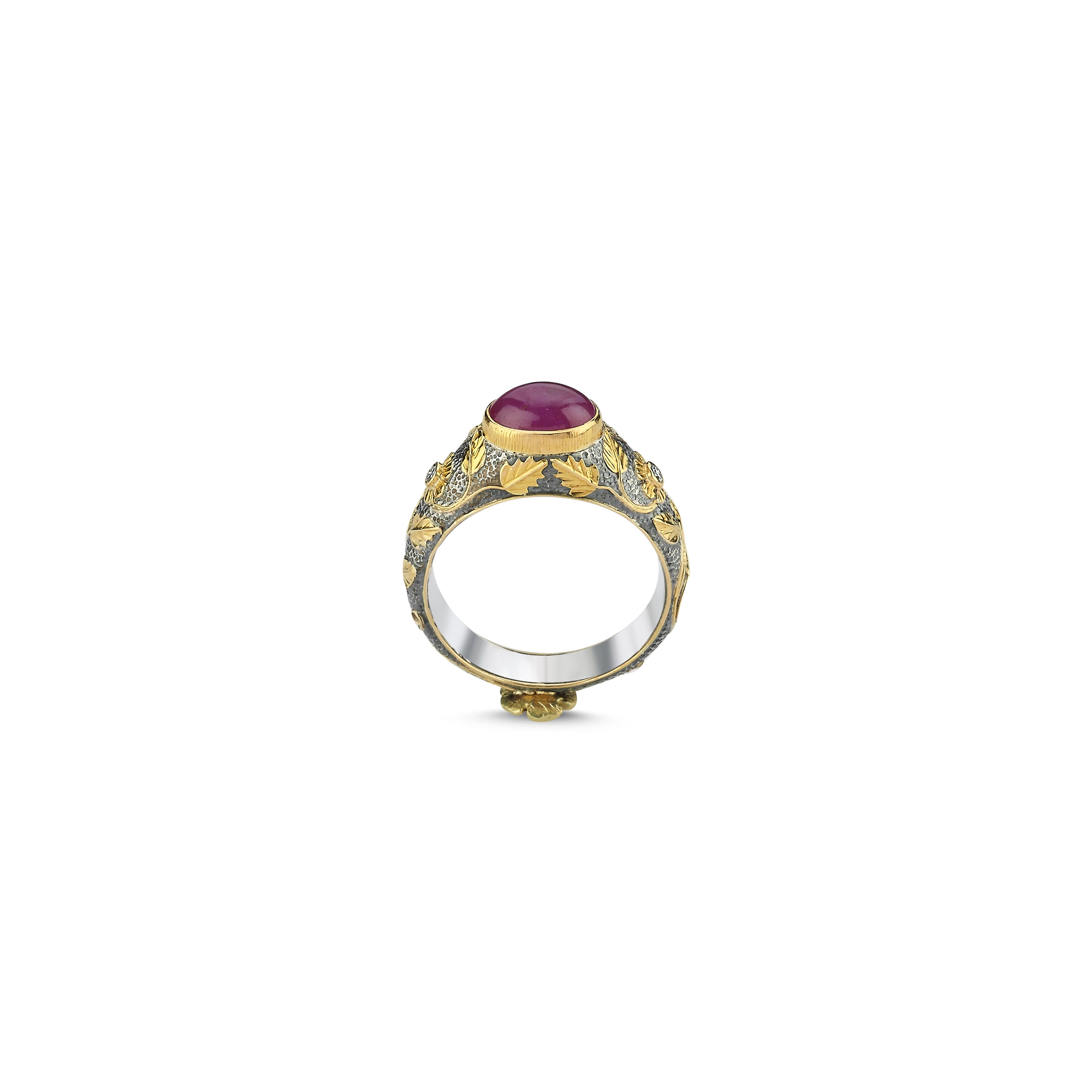 VALLETTA PRIMROSE TENDRIL OVAL RUBY RING – Stella Flame Gallery