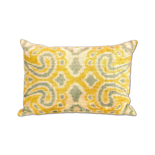 SILK AND COTTON IKAT THROW PILLOWObjectsStella Flame Gallery