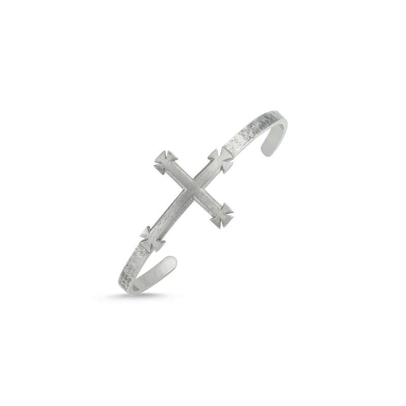 LUCCA STERLING SILVER CROSS CUFFJewelryStella Flame Gallery