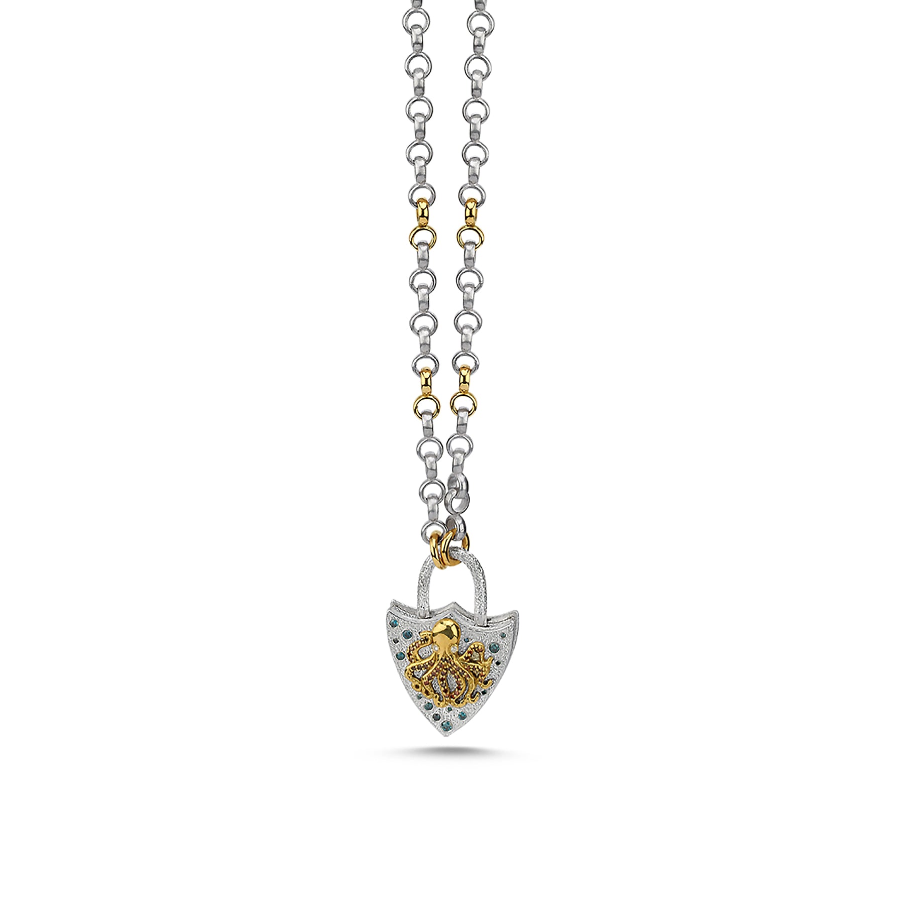 LIDO OCTOPUS POMEGRANATE AND TEAL DIAMOND LOCK – Stella Flame Gallery