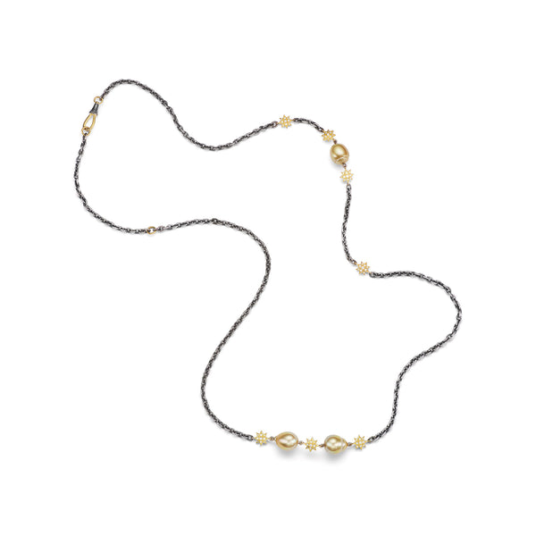 COUNT YOUR LUCKY STARS GOLDEN SOUTH SEA PEARL STATEMENT CHAINJewelryStella Flame Gallery