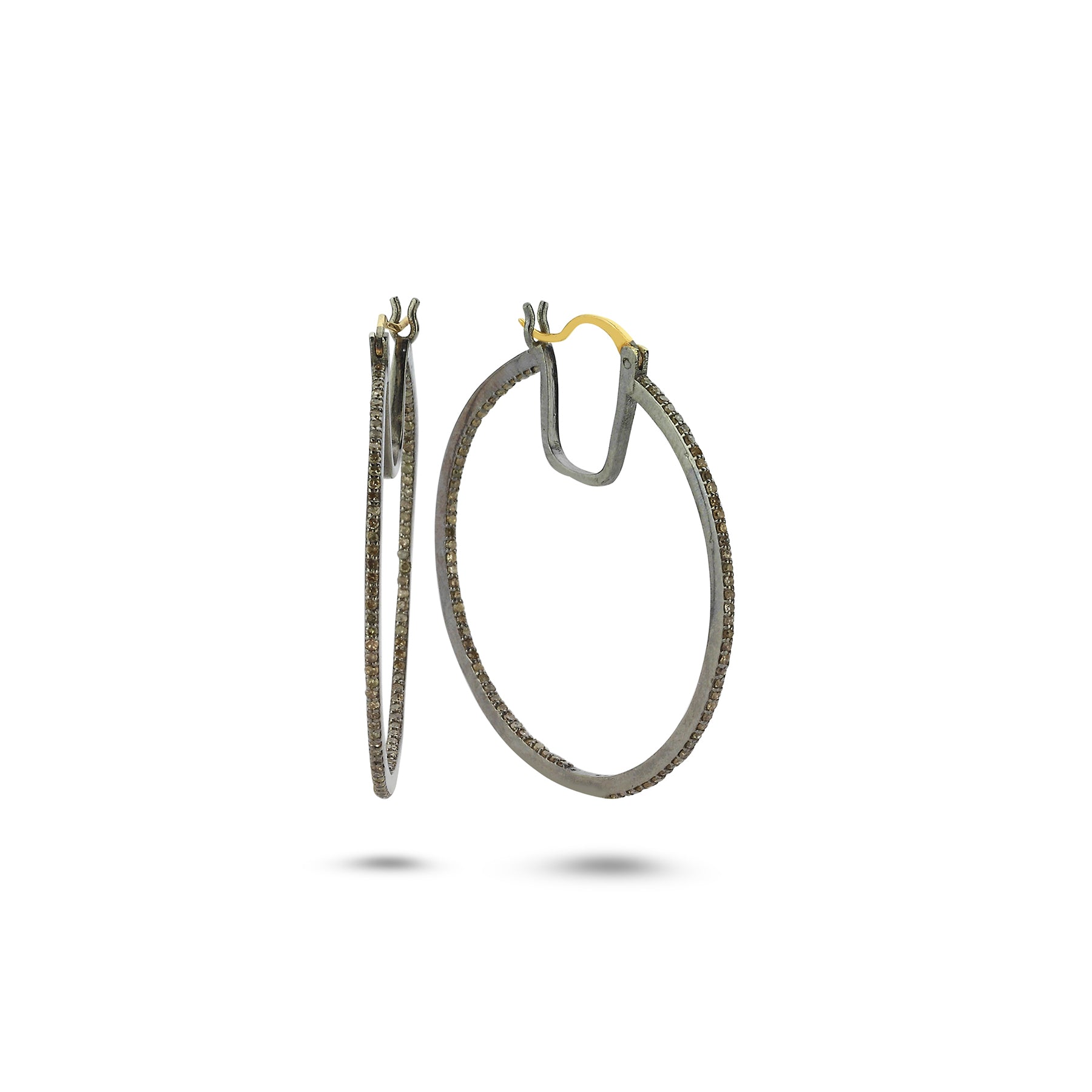 VICTORIA DIAMOND INSIDEOUT HOOP EARRINGSMEDIUM Stella Flame Gallery